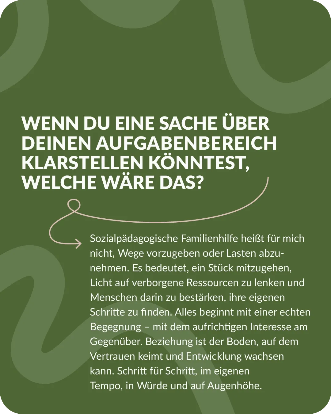 Angelique Schumacher Frage Aufgabenbereich